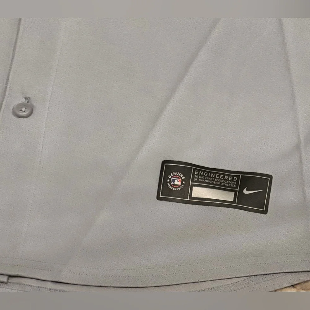 Nike Authentic Cincinnati Reds Baseball MLB Gray Jersey Men’s Sz: Large